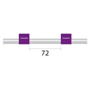 Tygon MH Pump Tube 2tag (72mm) 2.06mm ID Purple/Purple (PKT 6)