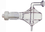 Twinnabar Spray Chamber with Helix CT  , 20ml cyclonic, Borosilicate glass