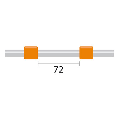 [0.89-ORG-F-S] Contour Flared End PVC Pump Tube Short 2tag 0.89mm ID Orange/Orange (PKT 6)